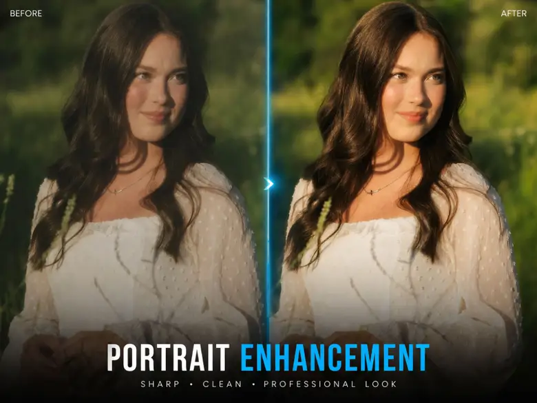Professional portrait retouching project